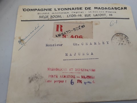 Lettre De Madagascar 1945